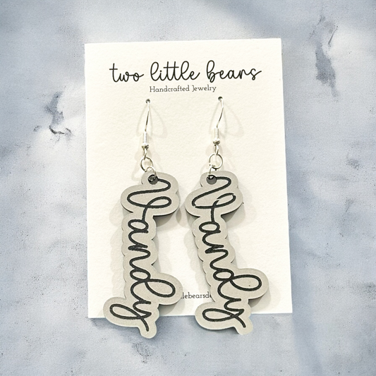 Vandy Script Earrings