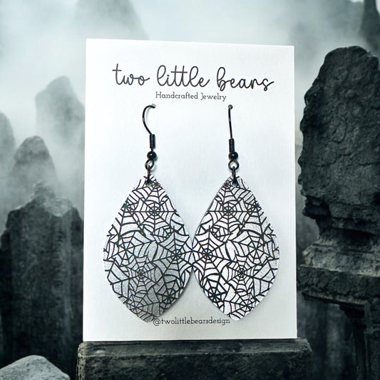 Spooky Web Acrylic Earrings