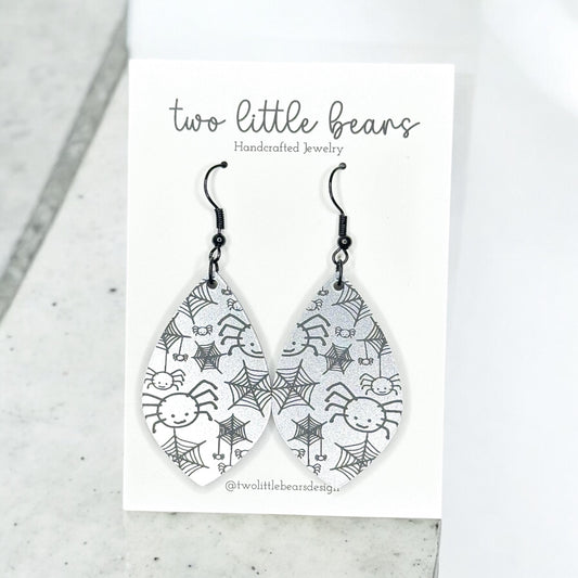 Cutesy Spider Acrylic Earrings