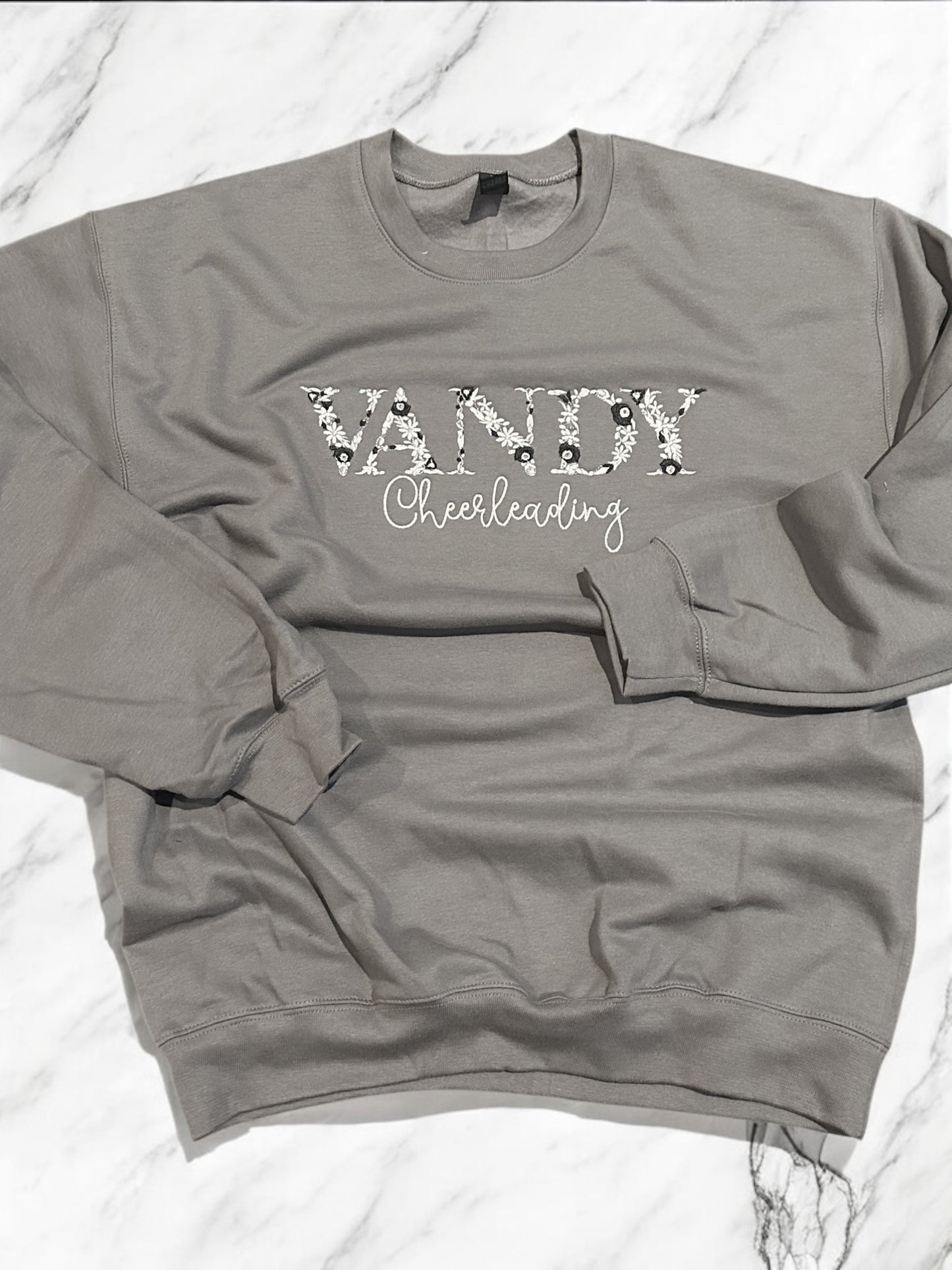 Vandy Cheer Floral Crew (Standard or Crop)