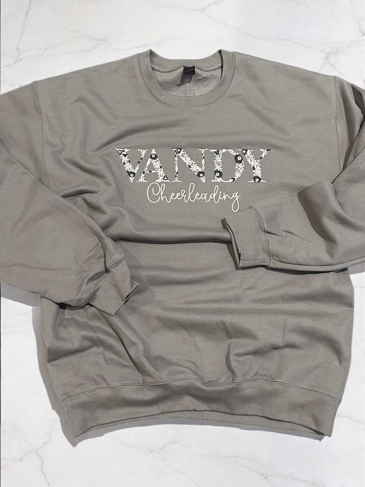 Vandy Cheer Floral Crew (Standard or Crop)