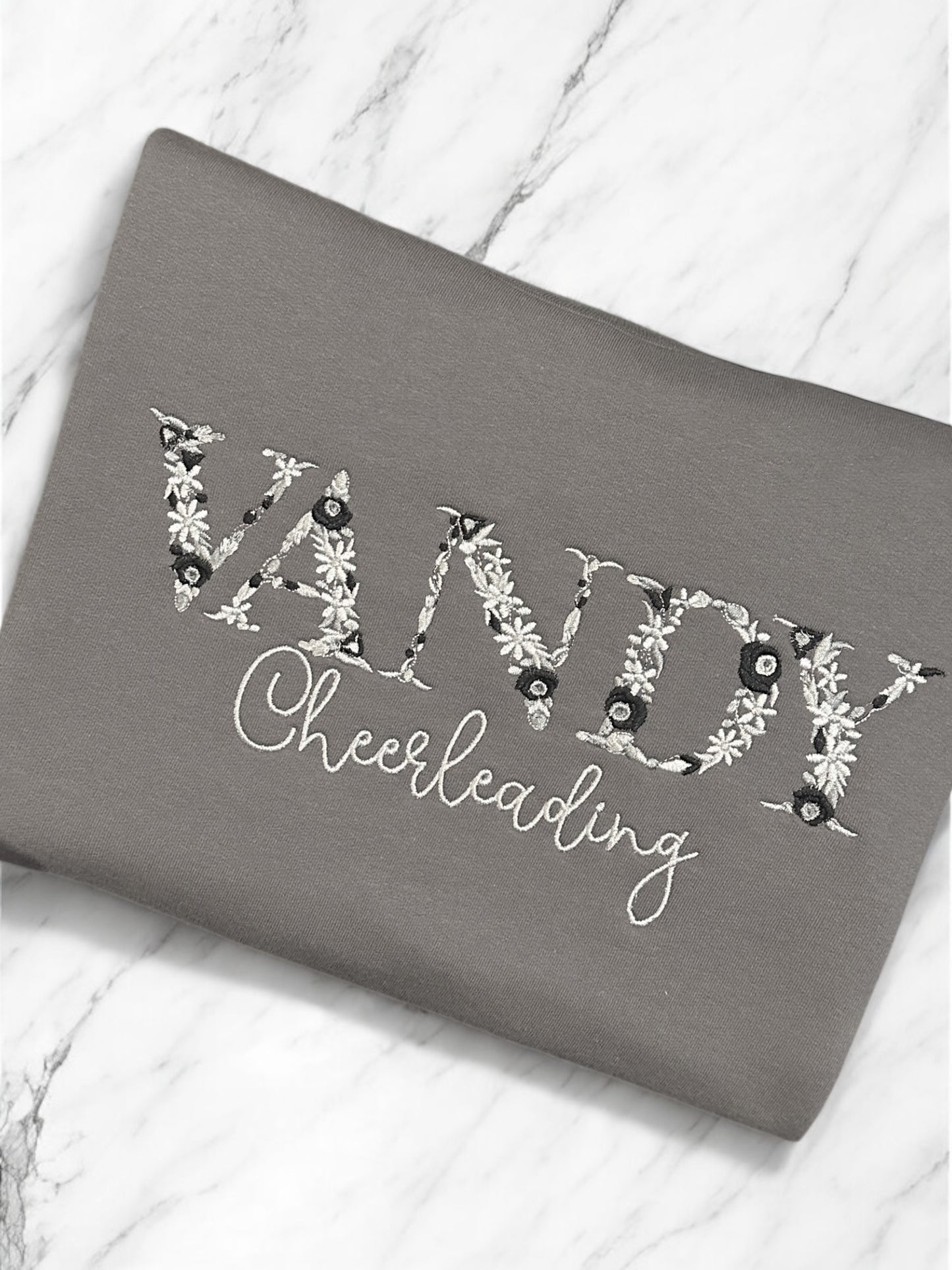 Vandy Cheer Floral Crew (Standard or Crop)