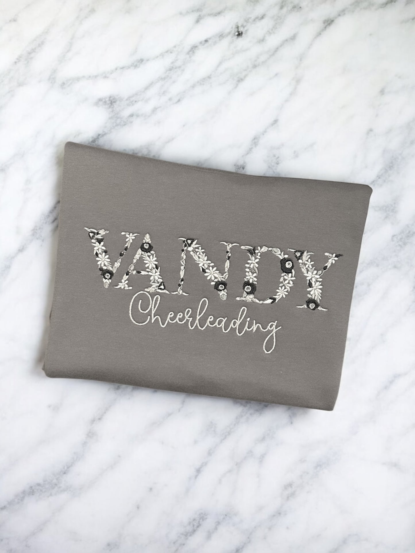 Vandy Cheer Floral Crew (Standard or Crop)