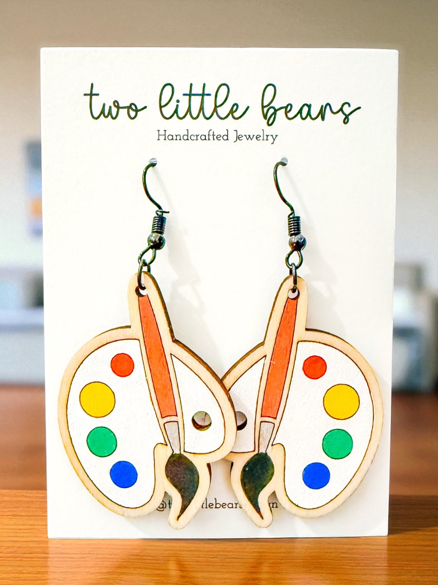 Paintbrush + Paint Earrings