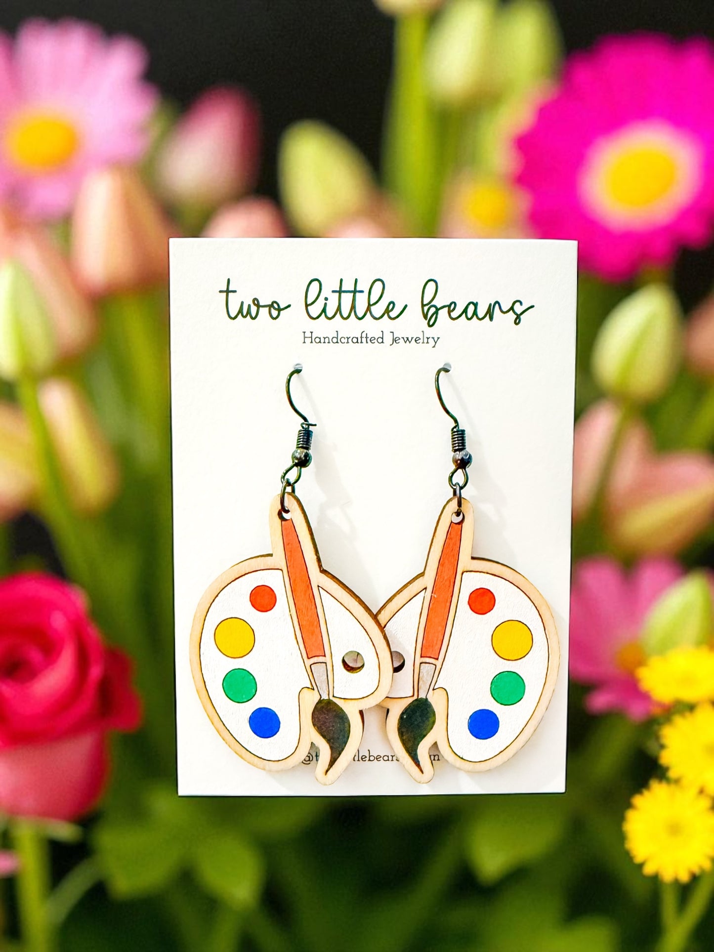 Paintbrush + Paint Earrings