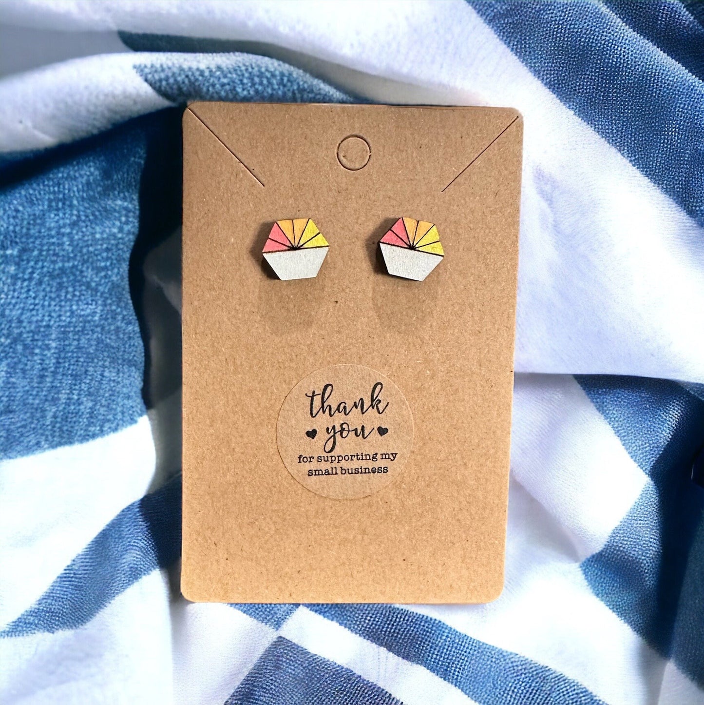 Geometric Hexagon Earrings