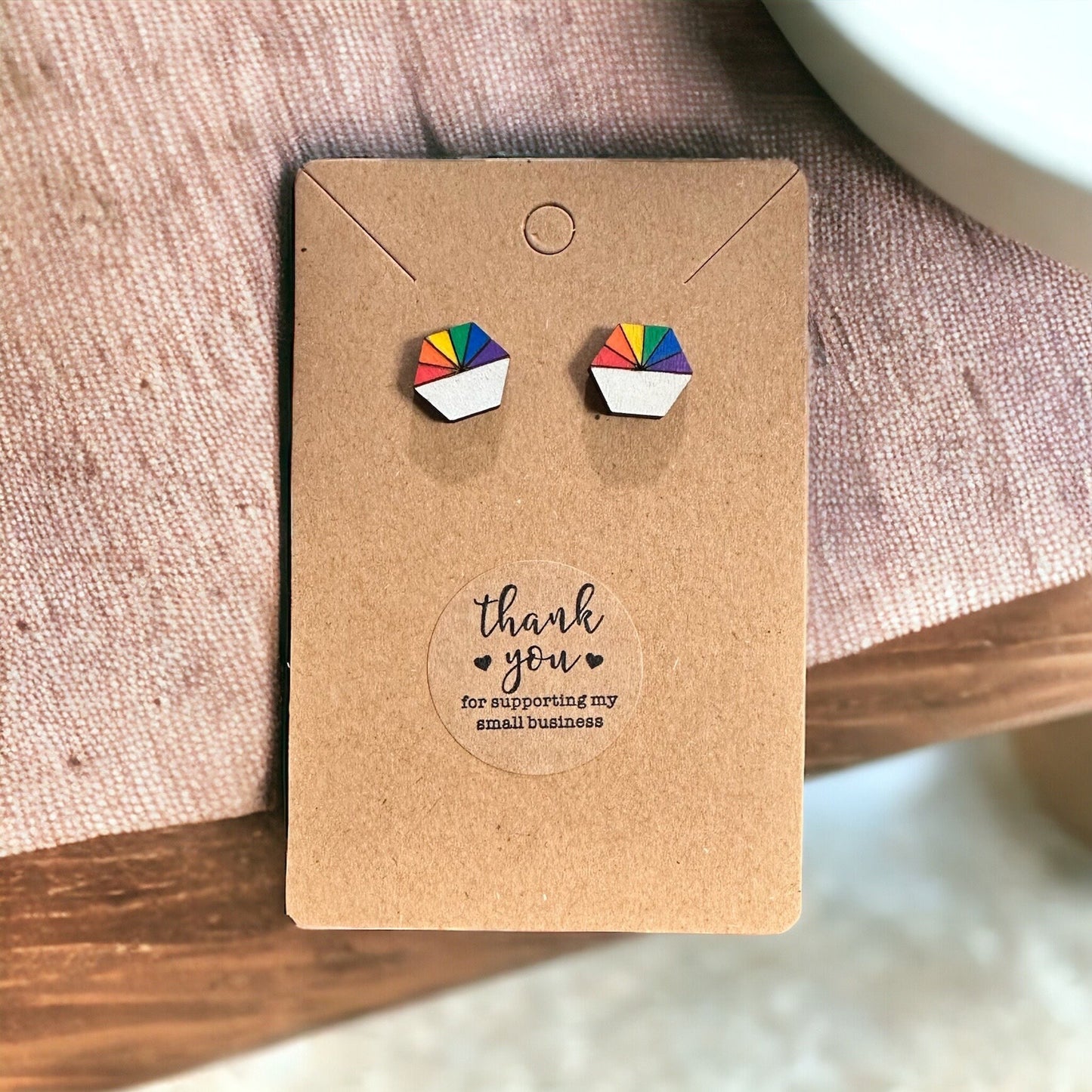 Geometric Hexagon Earrings