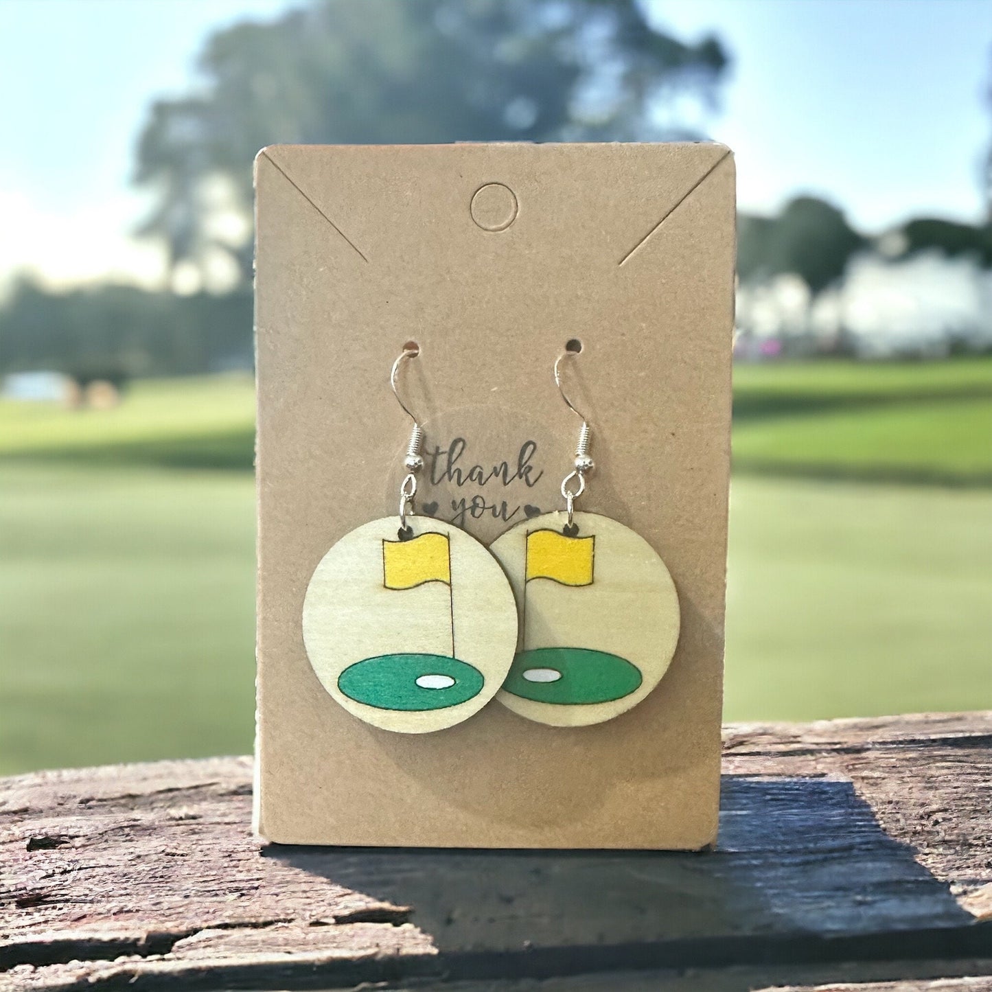 Golf Course Flag Earrings