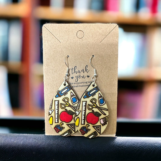 School Supplies Earrings