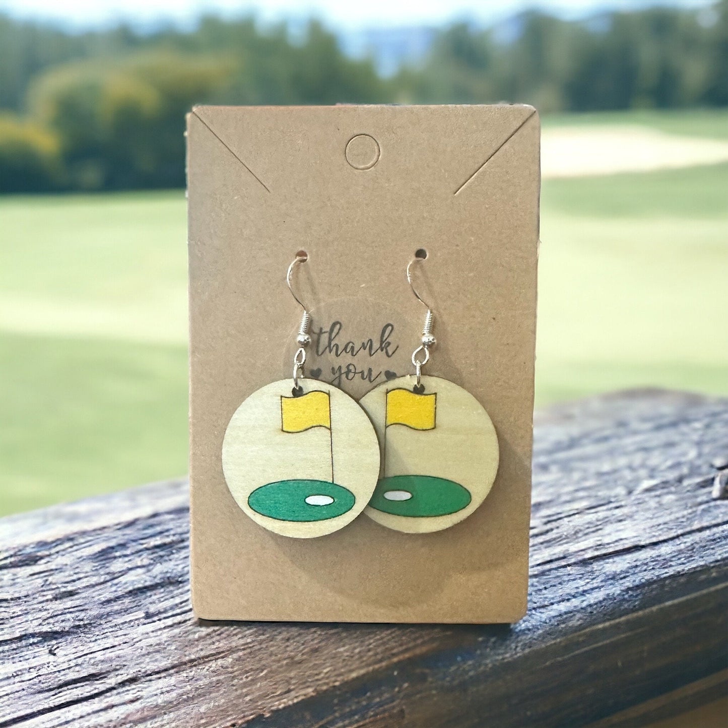 Golf Course Flag Earrings