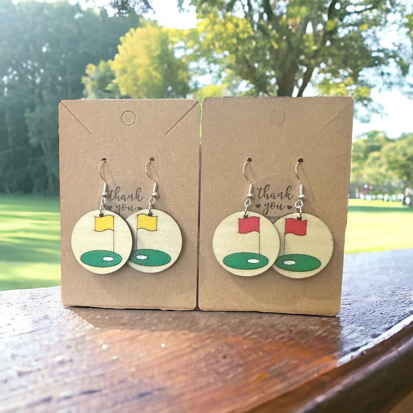 Golf Course Flag Earrings