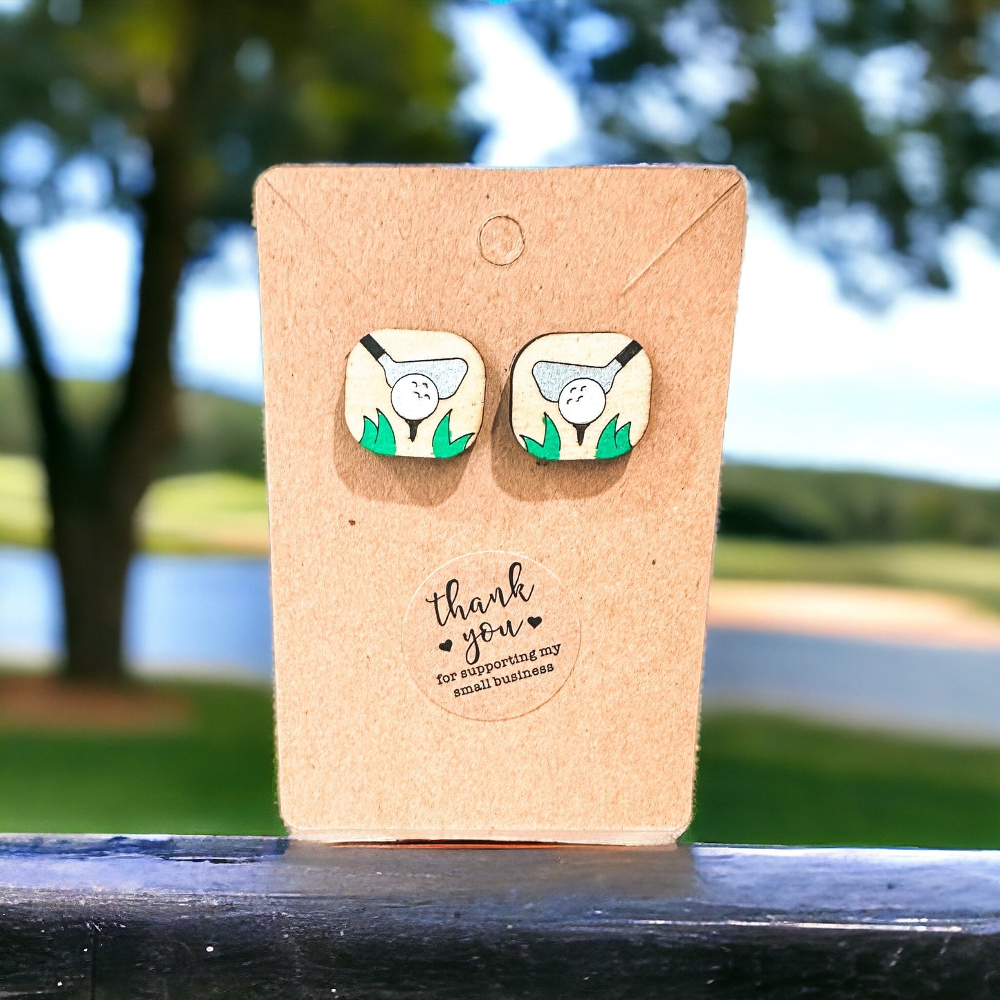 Tee Time Golf Earrings