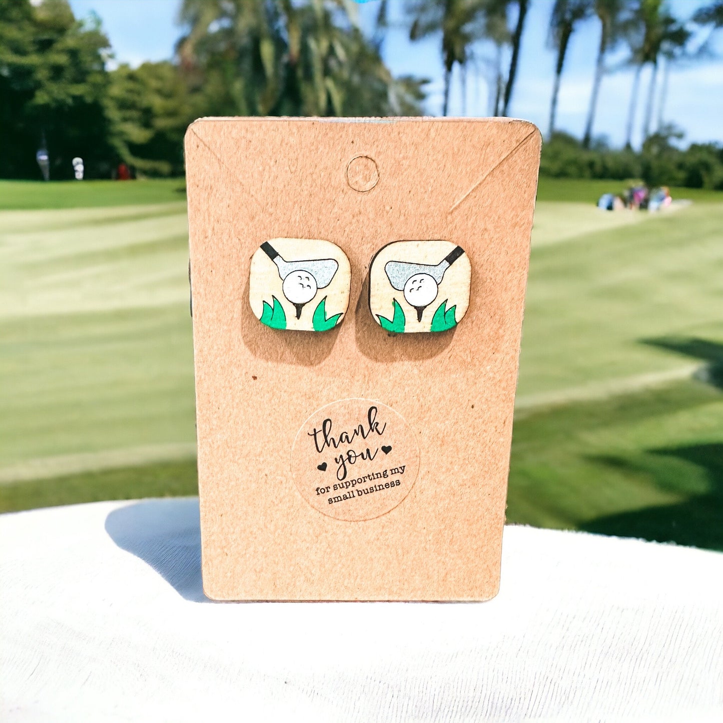Tee Time Golf Earrings
