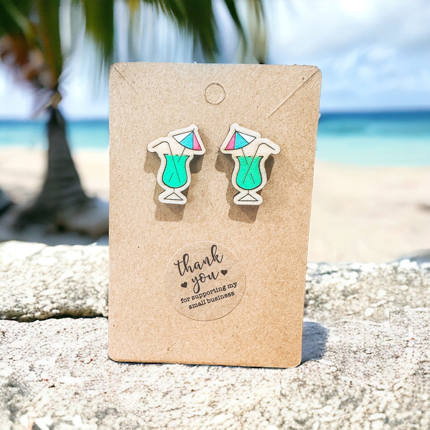 Tropic Twist Green Cocktail Earrings