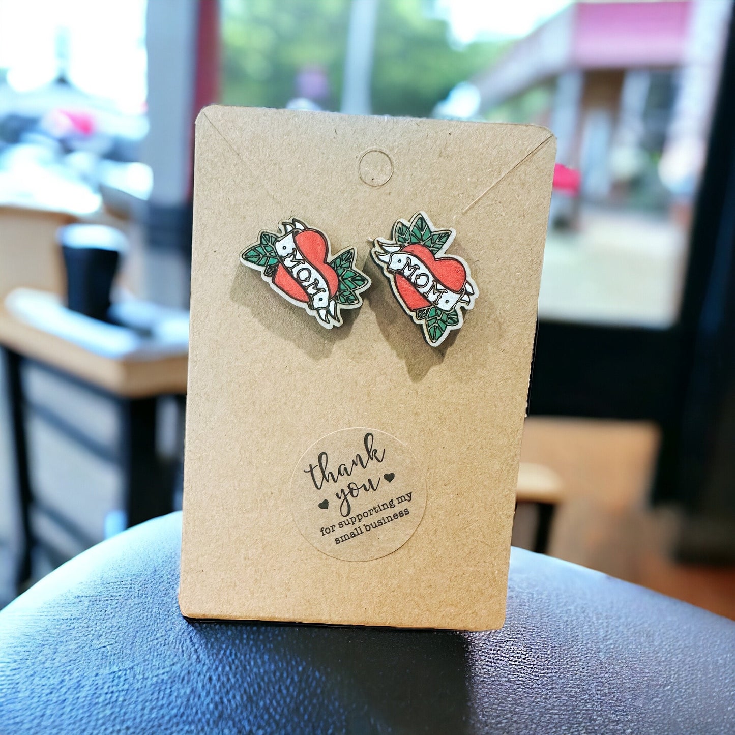 Mom Love Tattoo Earrings