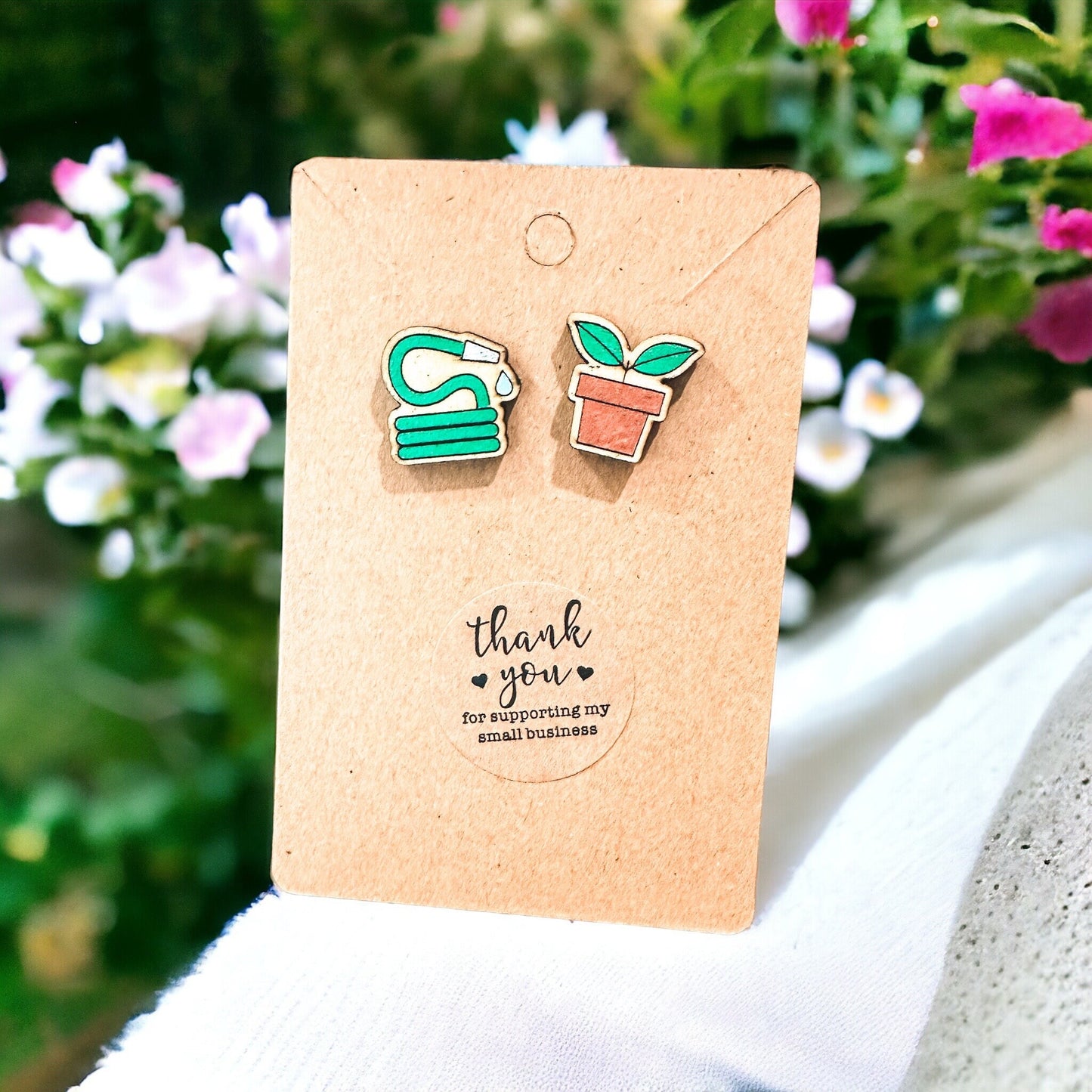 Gardening Plant + Hose Earrings