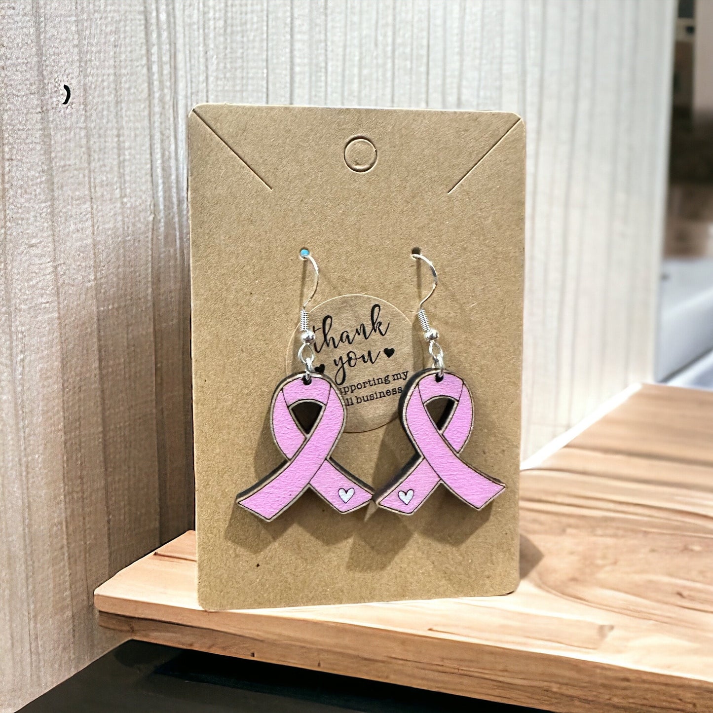 Pink Ribbon Breast Cancer Awareness Earrings | Nurse | Survivor | Save the Tatas