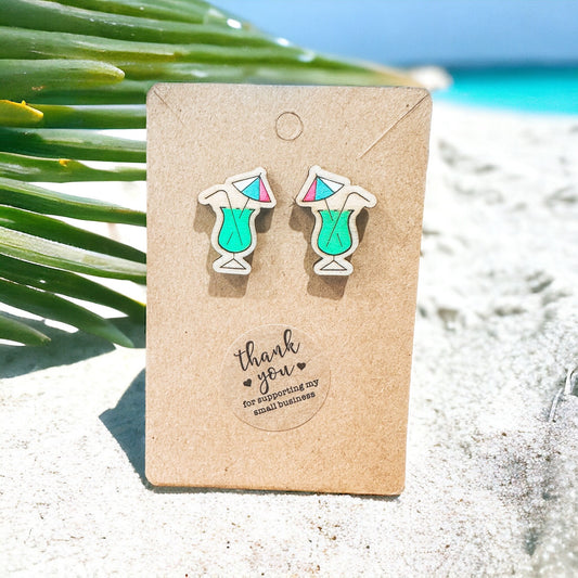 Tropic Twist Green Cocktail Earrings