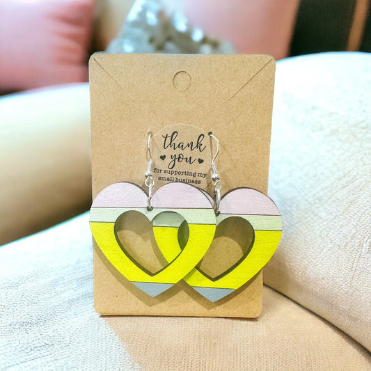 Pencil Heart Earrings