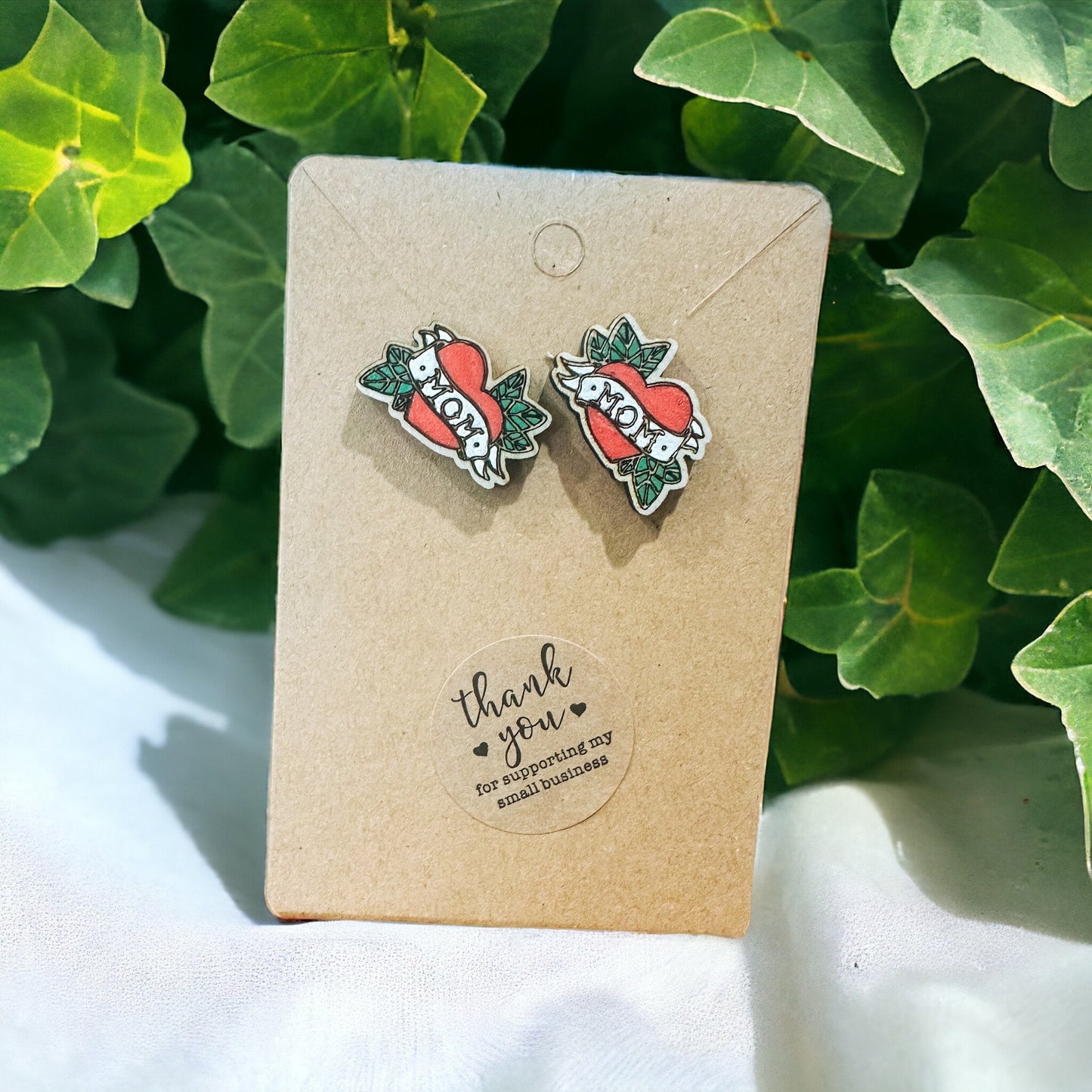 Mom Love Tattoo Earrings