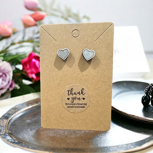 Glitter Heart Mini Earrings